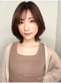 センターパートくびれカールウルフショートp1川口和20代30代40代