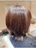 レッドブラウン/白髪ぼかしハイライト