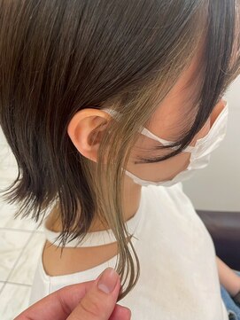 髪質改善/顔周りレイヤーカット/グレージュ[千葉/千葉駅]