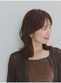 透明感ブラウン×ミディアムレイヤー