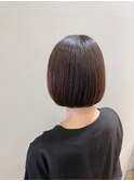 白髪ぼかし×ナチュラルボブ