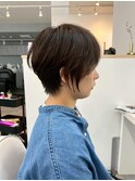 大人可愛い40代50代60代くびれショート白髪ぼかし