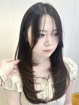 ビューバイネオリーブ 用賀店(Beau'r by neolive) 大人ガーリーダークアッシュ似合わせカットミディアムレイヤー
