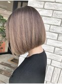 【田中智大】beach ハイライト×切りっぱなしボブ(ベージュ)