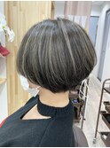 ショートボブ×ハイライト