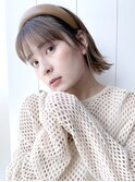 外はねボブ_くびれミディイヤリングカラー_8452