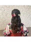 ハーフアップ