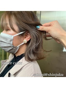 ワット 原宿店(W) 原宿髪質改善ベージュカラーブリーチなし韓国レイヤーハイライト