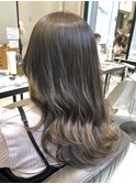 水素カラー　カーキグレージュカラー　(銀座)