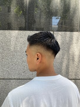 レンゲン(LENGEN) 束感刈り上げビジネス七三ツーブロックアップバング1110