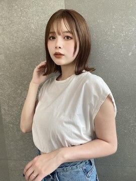 レーヴバイロンド 仙台(Reve by Lond) 顔まわりウルフボブ シルキーベージュ 似合わせ