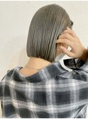 ブリーチで作るグレーと顎ラインボブ