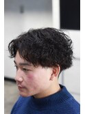 メンズセンターパート×ツイスパ