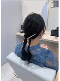 結婚式お呼ばれヘア ツイン