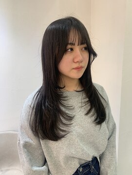 ロンドエニカ 大宮(Lond enika) アッシュカラーレイヤーロンググレーベージュ[大宮]