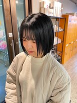 シャンプーボーイ 佐賀(SHAMPOO BOY)&nbsp;ぱっつん黒髪艶ショート