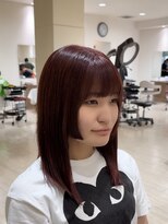 ラ ミューズ ヘアー(La mju：z hair)&nbsp;ディープチェリーローズ姫カット(a)