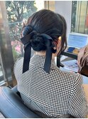 〇カチモリ シニヨン パーティーアレンジ