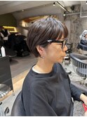 ☆セットが楽ちん！おしゃれタイト黒髪×マッシュショート