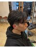 【Men's】メンズカット＋フェザーパーマ＋クイックカラー［守谷/眉毛/MEN'S］