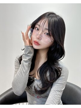 ロンドアンメゾン 原宿(Lond un Maison.) くびれヘア/顔周り/韓国/レイヤーカット/黒髪/ロング/前髪/原宿