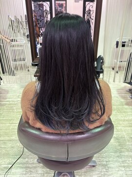 マイ ヘア デザイン 岡崎(MY hair design) 20代30代40代黒髪暗髪シースルーバングなみなみウェーブ