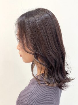 リコ 鳳(LICO) 柔らかショコラブラウン★鎖骨ミディアムレイヤー