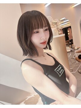 ロンドリゼル 札幌(Lond RiseL) オリーブグレー/前髪/ボブ/マロンベージュ/レイヤーカット/小顔