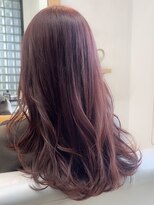ユアーズヘア 神楽坂店(youres hair)&nbsp;ピンクカラー/ブリーチなしカラー/セミロング艶髪トリートメント