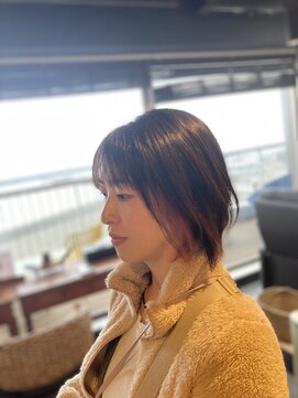 アンツ サザンリゾート 茅ヶ崎店(ANT'S Southern Resort) 30代40代50代インナーカラー　ピンクベージュ　アッシュブラウン