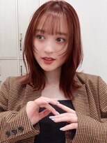 ガーデンヨコハマ(GARDEN YOKOHAMA)&nbsp;バーガンディ ハッシュカット ペールオレンジ ラウンドバング