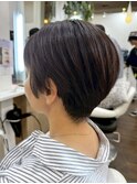 宇都宮ショートボブレイヤーカット白髪ぼかしハイライト髪質改善