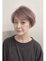 ハクア(HAKUA)&nbsp;【美肌見せ】透明感ピンクベージュ×大人可愛い丸みショート