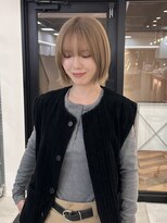 セロ 東辻井店(SERO) 【セロ東辻井】ミルクティーベージュ/切りっぱなしボブ/Wカラー