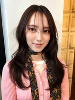 ロティー 天神(loty)&nbsp;レイヤー 韓国 顔周りカット 前髪 モカブラウン 透明感カラー