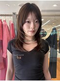 2wayバングシースルーバングレイヤーカット顔まわりカット