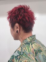 モナン(monan)&nbsp;アクティブショートアップバングレッドピンクダウンバング
