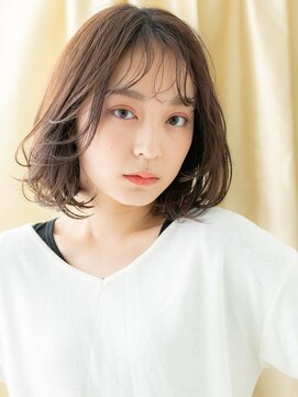 カバーヘアアンドスパ ブリス 浦和(COVER HAIR&SPA bliss) 大人かわいいゆるふわボブパーマ黒髪ウェットヘア10代20代324Z