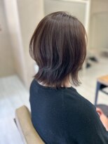 エリン バイ リル ヘアー 本陣(eLin by LiL hair)&nbsp;レイヤーボブ×フォギーベージュ