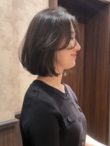 ロンド 銀座(Lond)&nbsp;☆春日☆縮毛矯正ミルクブラウンダウンバングダークパープル50