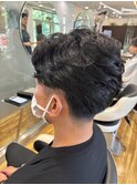 ツーブロフェザーパーマ