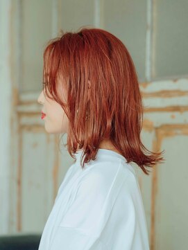 ヘアアンドリラクゼーション シャッセ(Hair&Relaxation SASE) 人気オレンジ☆外ハネミディ