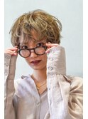 【Heath】ヘーゼルベージュ　大人かわいい　耳かけショート