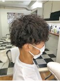 MEN'S HAIR  センターパート ツイストスパイラル コンマヘア