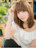 艶カラーアシンメトリー小顔ミディアムボブa志木20代30代40代