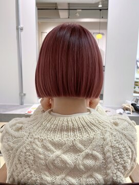 オーイット(ooit) ＊ピンクベージュ×切りっぱなしボブ＊