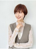 30代40代50代ショートカットショートヘアまるみショート前髪あり
