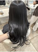 韓国風/くびれ巻き/ダークグレージュ/黒髪/就活カラー