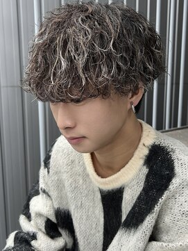 リコ ヘアアンドリラクゼーション 名駅店(LICO HAIR&RELAXATION) 波巻きスパイラル、ハイライトカラー 名古屋駅/名駅/メンズ