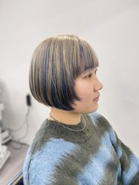 ミステル(MISTEL)&nbsp;アンブレラカラー　ベージュxブルー